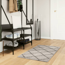 vidaXL bézs és antracit hosszú szálú bozontos modern szőnyeg 60x110cm lakástextília