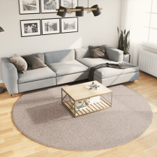vidaXL bézs hosszú szálú bozontos modern szőnyeg Ø 240 cm lakástextília