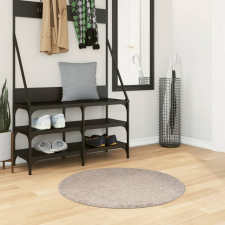 vidaXL bézs hosszú szálú bozontos modern szőnyeg Ø 80 cm lakástextília