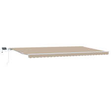 vidaXL Bézs Kézi Behúzható Napellenző LED-del 600x300 cm (3331638) kerti bútor