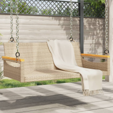 vidaXL bézs polyrattan hintapad 109 x 62 x 40 cm hintaágy