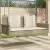 vidaXL Bézs polyrattan hintapad párnával 119 x 56 x 48 cm