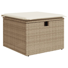 vidaXL bézs polyrattan kerti szék párnával 55 x 55 x 37 cm (366056) kerti bútor