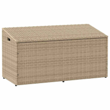 vidaXL bézs polyrattan kerti tárolóláda 110x50x58 cm kerti tárolás