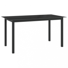 vidaXL black alumínium és üveg kerti asztal 150 x 90 x 74 cm kerti bútor