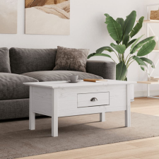 vidaXL BODO fehér tömör fenyőfa dohányzóasztal 100 x 55 x 45 cm bútor