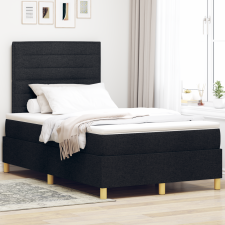 vidaXL bokszrugó ágy matraccal fekete 120x200 cm szövet ágy és ágykellék