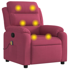 vidaXL bordó bársony dönthető masszázsfotel (373516) masszázsfotel