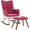 vidaXL bordó bársony hintaszék lábtartóval (4016848)