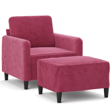 vidaXL bordó bársony kanapéfotel lábtartóval 60 cm bútor