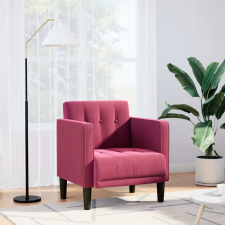 vidaXL Bordó bársony kanapészék karfával 53 cm bútor