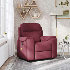 vidaXL bordó dönthető szövet masszázsfotel masszázsfotel