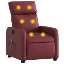 vidaXL bordó műbőr dönthető masszázsfotel (374194) masszázsfotel
