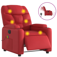 vidaXL bordó műbőr elektromos dönthető masszázsfotel (3204656) masszázsfotel