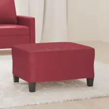 vidaXL Bordó műbőr lábzsámoly 70x55x41 cm bútor