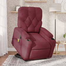 vidaXL bordó szövet dönthető masszázs- és állófotel masszázsfotel