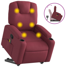 vidaXL bordó szövet dönthető masszázs- és állófotel (3204383) masszázsfotel