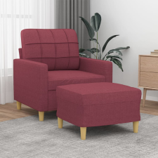 vidaXL bordó szövet kanapéfotel lábtartóval 60 cm bútor