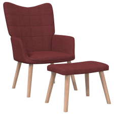 vidaXL bordó szövet pihenőfotel lábtartóval 62 x 68,5 x 96 cm bútor
