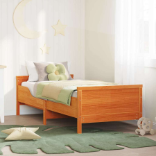 vidaXL Bővíthető Ágykeret Gyerekeknek Viaszbarna 80 x 130 / 165 / 200 cm ágy és ágykellék