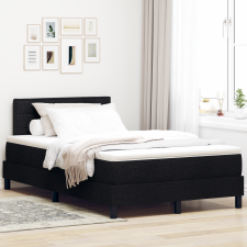 vidaXL Box Spring Ágy Matrac Fekete 120x190 cm Szövet ágy és ágykellék