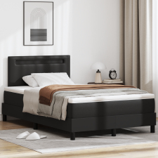 vidaXL Box Spring Ágy Matrac Fekete Kis Dupla Műbőr ágy és ágykellék