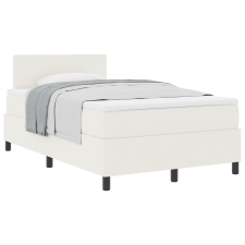 vidaXL Box Spring Ágy Matracc Krém 120x200 cm Kordbársony (3337509) ágy és ágykellék