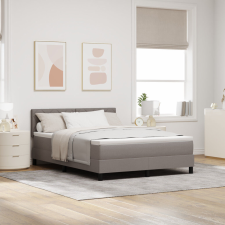 vidaXL Box Spring Ágy Matraccal &amp;amp; LED Taupe 140x200 cm Szövet ágy és ágykellék