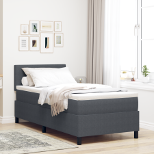 vidaXL Box Spring Ágy Matraccal és LED szürke 80x200 cm Bársonyos Szövet ágy és ágykellék