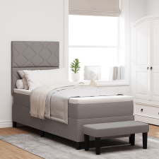 vidaXL Box Spring Ágy matraccal és paddal Taupe 80x200 cm Szövet ágy és ágykellék