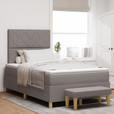 vidaXL Box Spring ágy matraccal és padláccal taupe 120x190 cm szövet ágy és ágykellék