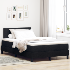 vidaXL Box Spring ágy matraccal fekete 120x190 cm szövet ágy és ágykellék