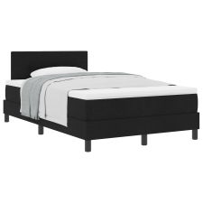 vidaXL Box Spring ágy matraccal fekete 120x190 cm szövet (3338673) ágy és ágykellék