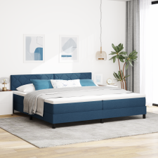 vidaXL Box Spring Ágy Matraccal Kék 200x200 cm Szövet ágy és ágykellék