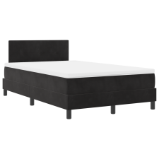 vidaXL Box Spring Ágy Matraccal & LED Fekete 120x190 cm Bársony (3342640) ágy és ágykellék