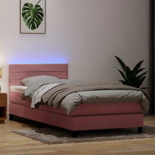 vidaXL Box Spring ágy matraccal rózsaszín 100x220 cm bársony ágy és ágykellék
