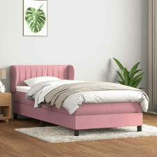 vidaXL Box Spring ágy matraccal rózsaszín 100x220 cm bársony ágy és ágykellék