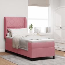 vidaXL Box Spring ágy matraccal Rózsaszín 80x200 cm Bársony ágy és ágykellék