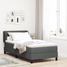 vidaXL Box Spring Ágy Matraccal Sötét Szürke 80x200 cm Szövet ágy és ágykellék