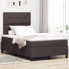 vidaXL Box Spring Ágy Matraccal Sötétbarna 120x200 cm Szövet ágy és ágykellék