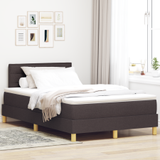 vidaXL Box Spring Ágy Matraccal Sötétbarna 120x200 cm Szövet ágy és ágykellék