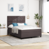 vidaXL Box Spring Ágy Matraccal Sötétbarna 140x200 cm Szövet