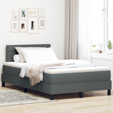vidaXL Box Spring Ágy Matraccal Sötétszürke 120x190 cm Szövet ágy és ágykellék