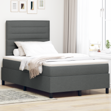 vidaXL Box Spring Ágy Matraccal Sötétszürke 120x200 cm Szövet ágy és ágykellék