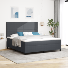vidaXL Box Spring Ágy matraccal Sötétszürke Szuper Király Kordbársony ágy és ágykellék