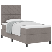 vidaXL Box Spring Ágy Matraccal Taupe Egyszemélyes Szövet (3339431) ágy és ágykellék