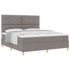vidaXL Box Spring Ágy Matraccal Taupe Super King Szövet (3339718) ágy és ágykellék