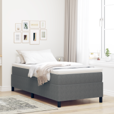 vidaXL Box Spring Ágy Matraccal Világosszürke 80x200 cm Kordbársony ágy és ágykellék