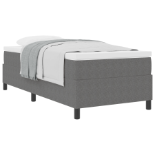 vidaXL Box Spring Ágy Matraccal Világosszürke 90x200 cm Kord Anyag (3337442) ágy és ágykellék