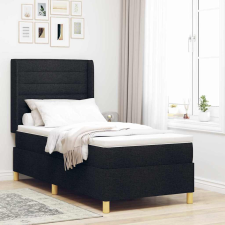 vidaXL Box Spring ágy matracmal fejtámlával Fekete 100 x 200 cm szövet ágy és ágykellék